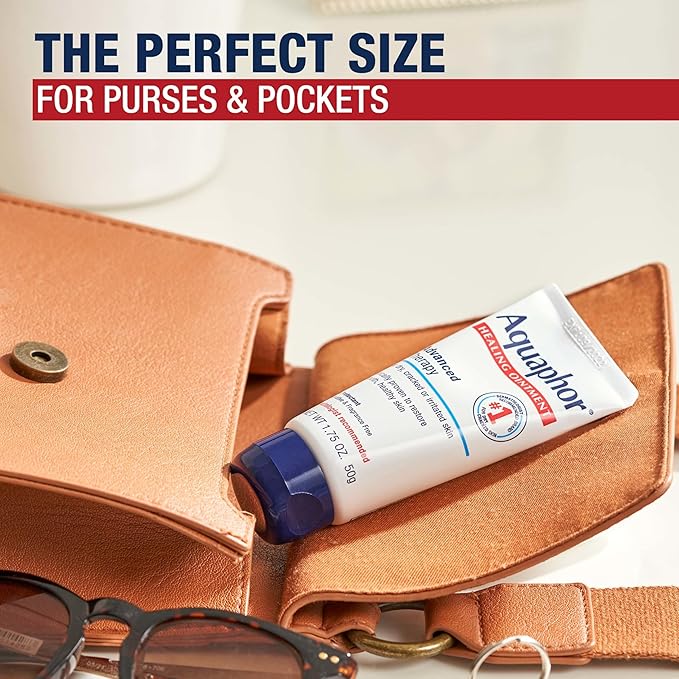 Aquaphor Advanced Therapy Healing Ointment, Hypoallergenic, Fragrance Free Body Moisturizer for Dry Skin and Minor Wound Care, Travel Size Skin Care Set for Holiday Gifts, 1.75 Oz Tube, Pack of 3