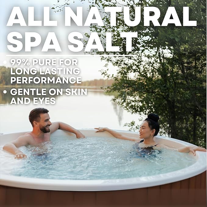 Hot Tub Spa Salt for Water Systems & Chlorine Generators, Pool Salt for Hotspring, Jacuzzi, Caldera, Ace, & Freshwater, 10 Lbs/500 Gallons