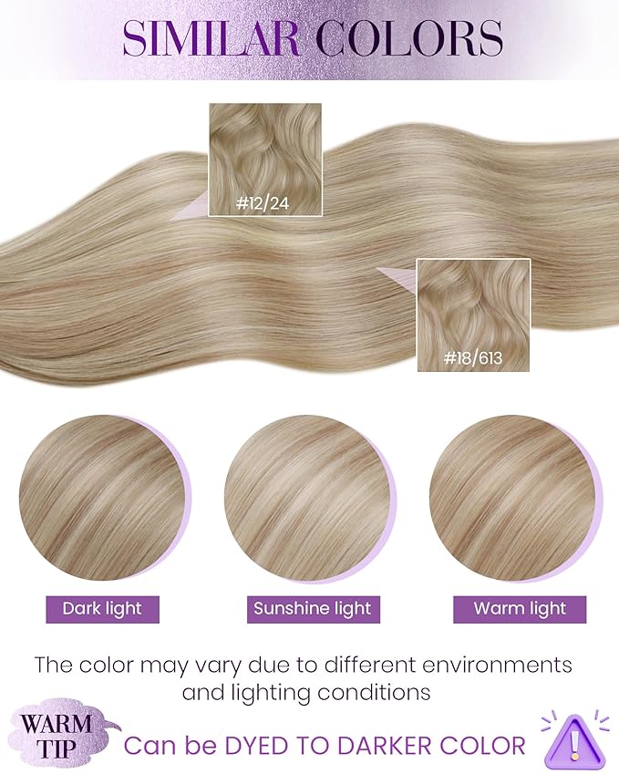 LaaVoo I Tip Hair Extensions Real Human Hair Balayage Blonde I Tips Hair Extensions Ash Blonde Highlighted Bleach Blonde Itip Hair Extesnions Soft Hair 18inch 100g 100s