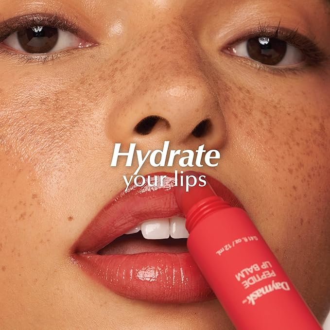 PERSONA Daymask Peptide Lip Balm | Rich, Glossy Hydration | With Oat Kernel Oil, Squalane & Peptide Complex | Vegan, Fragrance-Free, Sensitive-Lip Safe (0.3 oz) | Made in USA, June