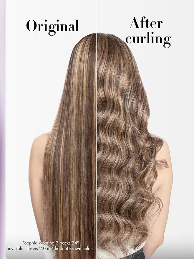 LUVME Invisible Clip in Hair Extensions Real Human Hair, 14 inch 110g 6Pcs, Natural Chestnut Brown Highlights Human Hair Extensions Clip ins for Women, Natural Seamless Straight Human Hair