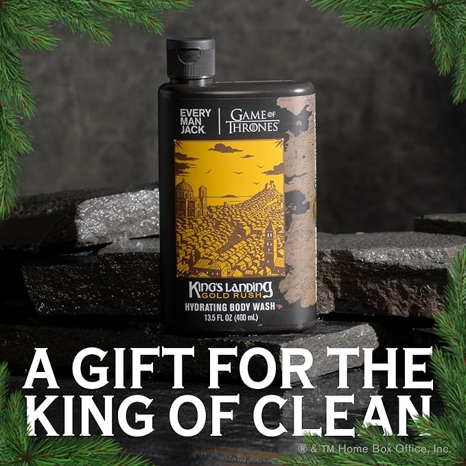 Every Man Jack Game of Thrones Collectors Body Wash - King's Landing - Gold Rush Scent - 13.5 oz (Pack of 2)