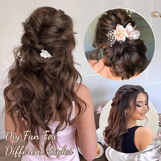 KooKaStyle Clip in Hair Extensions for Women,7PCS 16 Inch Dark Brown Hair Extensions Clip Ins Soft and Natural Hair Pieces for Women Thick Long Wavy Hair