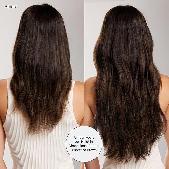 Luxy 100% Remy Human Hair - Seamless Clip-In Hair Extensions - Multi-Dimensional Color for Natural Blending, Adds Volume & Length 150 grams 12" Dimensional Rooted Espresso Brown