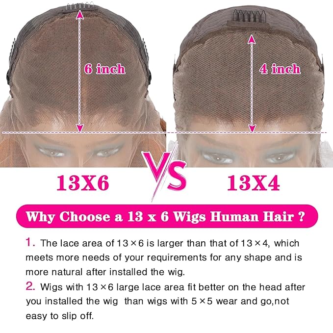 Reddish Brown Lace Front Wigs Human Hair 13x6 Body Wave Lace Front Wigs Human Hair Pre Plucked 24inch 180% Density HD Full Lace Frontal Colored Wigs for Women