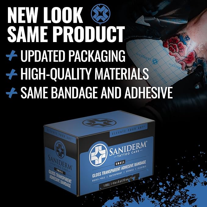 Saniderm Original Tattoo Aftercare Bandage (Small Roll, 4 in x 8 yd)