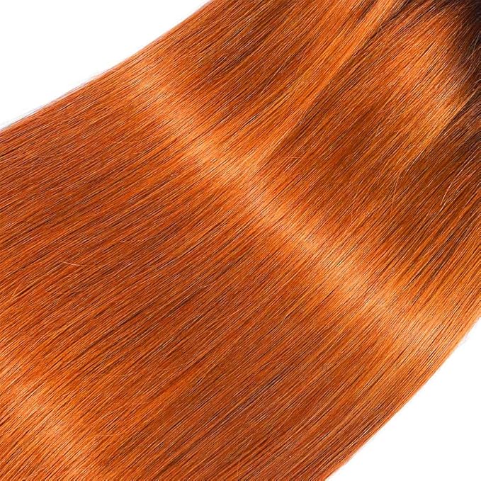 20 22 24 Inch Ginger Bundles Human Hair #350 Orange Straight 3 Bundle Unprocessed Brazilian virgin hair Weave Extensions Double Weft 50 Grams/Bundle Colored Ginger Bundles for Woman