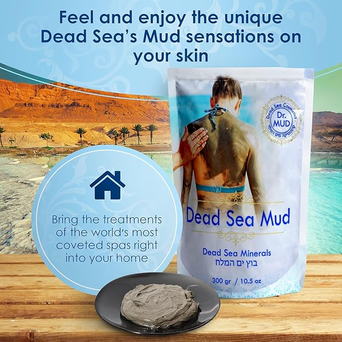 Dr. Mud's Dead Sea Mud Body Mask – Black Clay Body Treatment with Natural Dead Sea Minerals | Deep Cleansing Skin & Beauty Dead Sea Mask – Skin Care Detox Product for Men & Women (1500 gr)