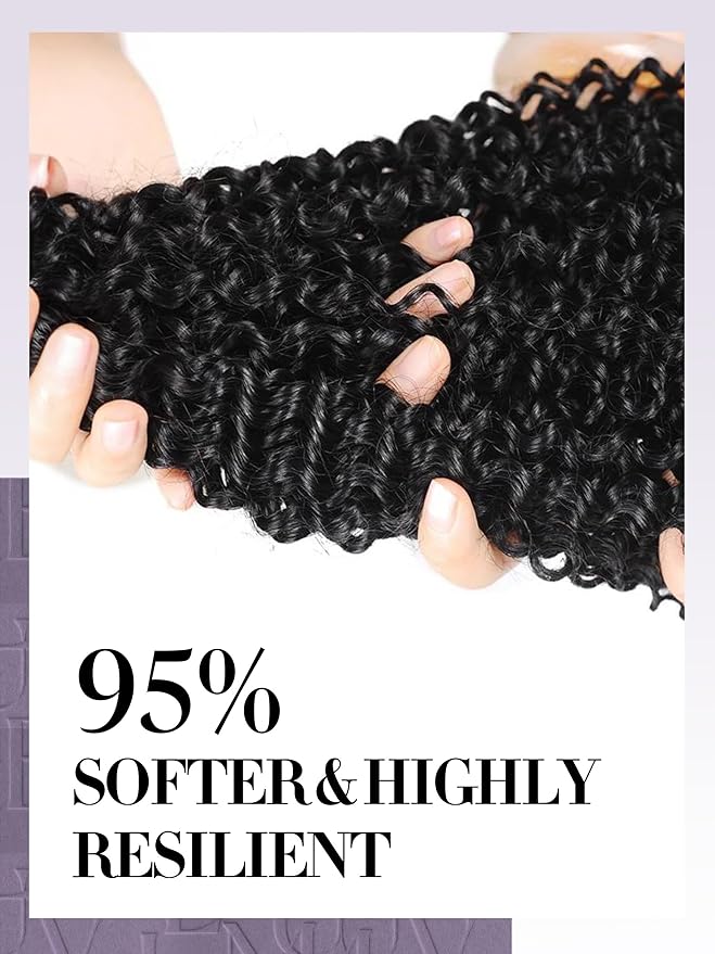 LUVME Curly Clip in Hair Extensions Real Human Hair Kinky Curly Clip ins Full Head with 2 Pack for Women Remy Human Hair Natural Black 270g 14pcs 20Inch