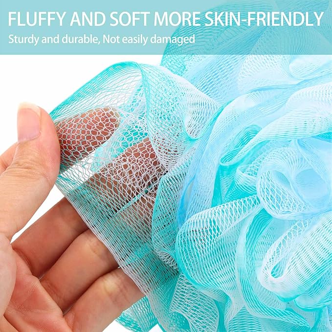 12Pcs Mini Loofah Travel Size Bath Sponge 25g/pc Shower Puff Mesh Pouf Exfoliating Bath Scrunchies - Multi Color