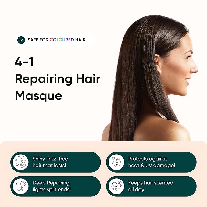 100% Organic Moroccan Argan Oil & Natural Keratin Masque | For Dry, Damaged & Color Treated Hair | Cold Pressed Oils for Deep Nourishment | Sulfates, Parabens & Cruelty Free | 3.4 oz