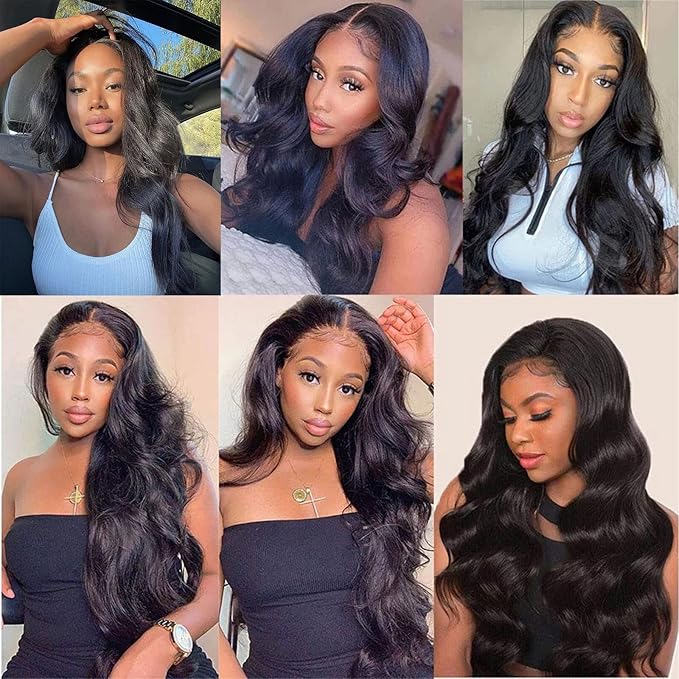 Body Wave Bundles 18 20 22 Inch Human Hair 10A 100% Unprocessed Brazilian Body Wave Bundles 3 Bundles Human Hair Natural Black Color