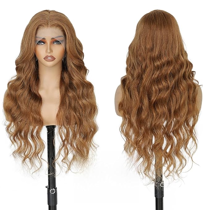 Chocolate Brown Lace Front Wig Human Hair 12A 250% Density HD Glueless Colored Brown 13X6 Body Wave Lace Front Wigs Human Hair 24 Inch