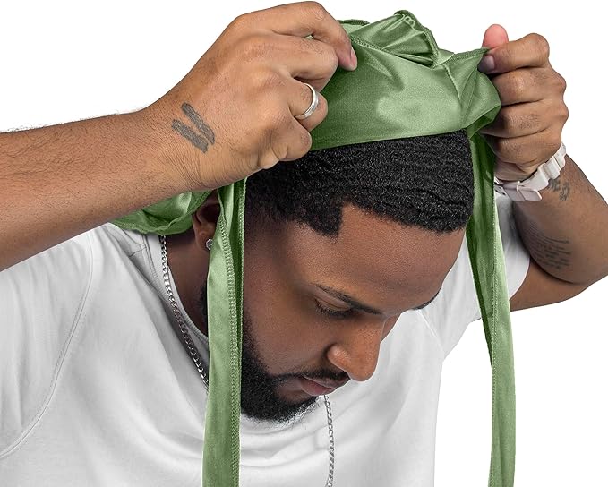 ForceWave Silky Durag for Men Wave Cap Satin Dorag for Men Women 360 Wave