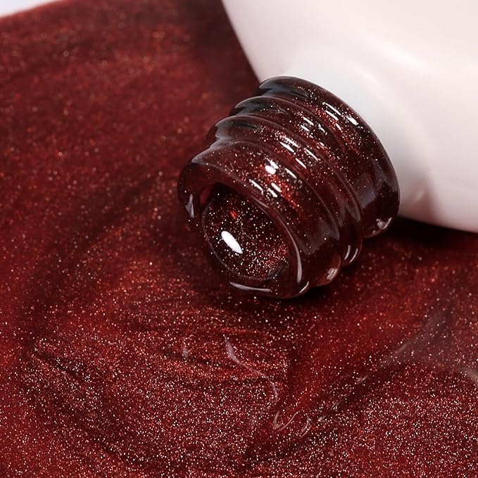 10ml Hema Free Red Cat Eye Gel Nail Polish Blood Red Color Glitter Gel Polish with Magnet Soak Off Manicure Art DIY Salon for Women