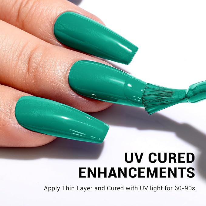 MelodySusie Green Gel Nail Polish,0.5fl oz Soak Off UV LED Turquoise Green Gel Polish Gift for Women Nail Art Manicure Salon DIY Nail Design Decoration at Home-1669