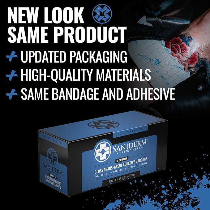 Saniderm Original Tattoo Aftercare Bandage (Medium Roll, 6 in x 8 yd)