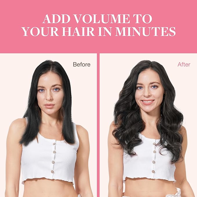 GOO GOO Clip in Hair Extensions Real Human Hair, Remy Human Hair Extensions Clip ins for Women, Natural Human Hair, 14inch 130g 9Pcs, 2 Dark Brown