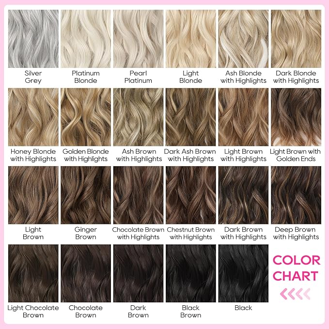 REECHO Clip in Hair Extensions - 4PCS 14" Short Beach Wavy Hairpieces - Invisible Lace Weft - Natural Soft - Platinum Blonde