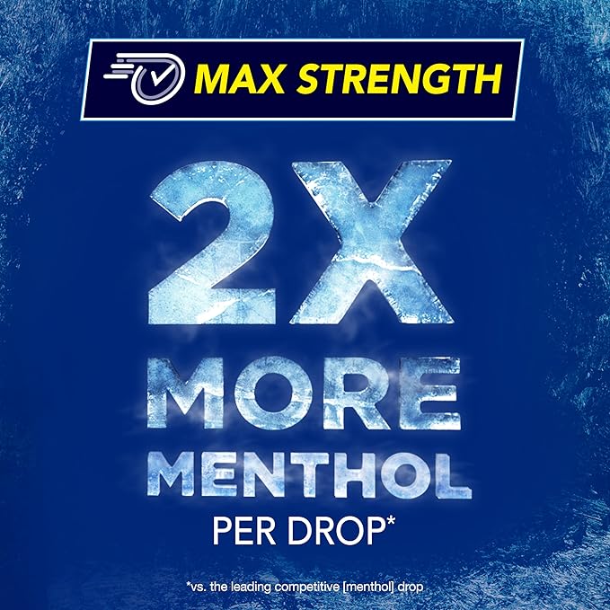 Vicks VapoCool Severe Sore Throat Drops, Max Strength Menthol, Soothes Sore Throat Pain, Winterfrost Flavor, 225ct (5-pack of 45ct)