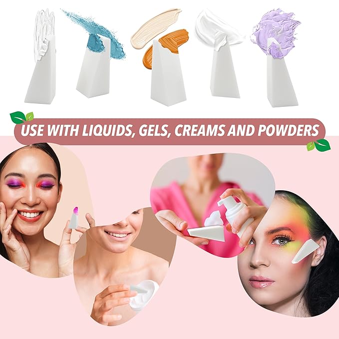 Earth & I - 128pc *PRE-CUT* Cosmetic Wedges for Makeup, Triangle makeup sponge, Disposable makeup sponges, Make up wedges sponges, ombre sponge for nails, face painting sponges, makeup wedges for pro