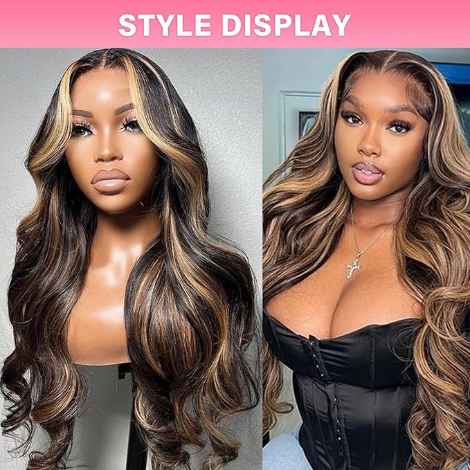WOWANGEL 13x6 HD Lace Front Wigs Human Hair Body Wave Pre Plucked SKINLIKE 0.1mm Extremely Thin Real HD Lace Front Wigs 180% Density Glueless Human Hair Wigs for Women 18 Inch