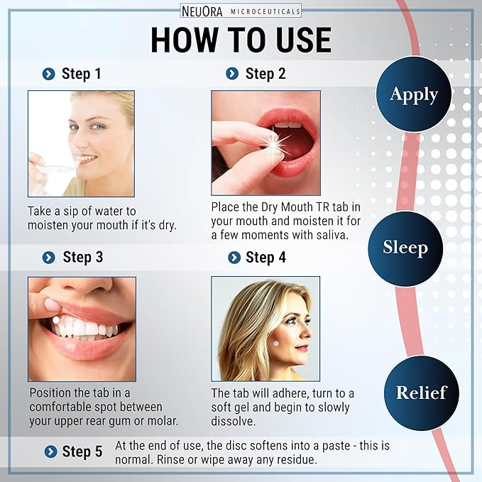 Dry Mouth TR by NeuOra Microceuticals: 8 Hour Time-Release Oral Micro Tabs, 1pk