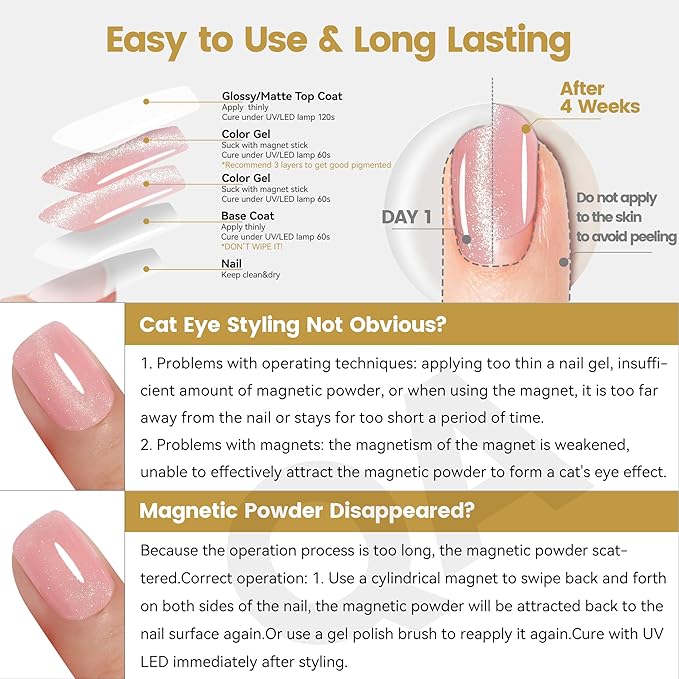 YTD Likomey Cat Eye Gel Nail Polish,Crystal 15ml Pink Magnetic Shimmer Shimmer Glitter Translucent Jelly Shiny Fall Winter Salon Home UV Nail Varnish with Magnet Stick,HEMA Free TPO Free,MY519