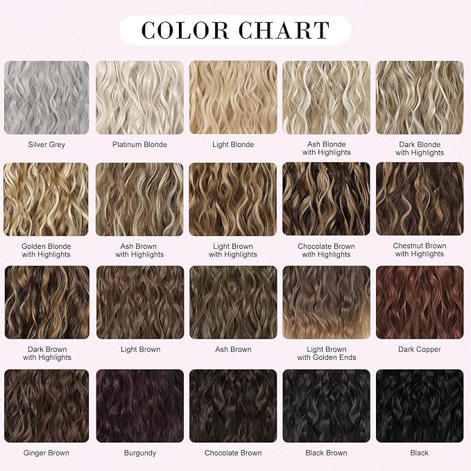 REECHO 4PCS Clip in Hair Extensions - 12" Short Curly Wavy Invisible Lace Weft Natural Soft Hairpieces for Women - Light Brown With Golden Ends