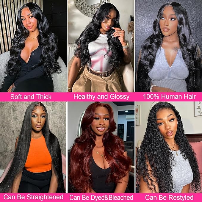 16A Human Hair Bundles 16 18 20 22 Inch Body Wave 400g Unprocessed Brazilian Virgin Hair 4 Bundles Deals Human Hair Extensions Quick Weave Human Hair Natural Black Color