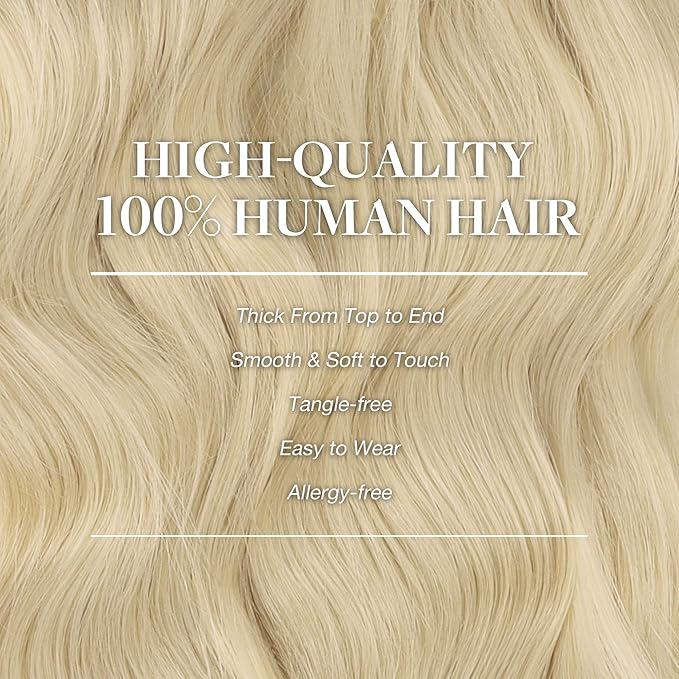 GOO GOO Clip in Hair Extensions Real Human Hair, Remy Human Hair Extensions Clip ins for Women, Natural Human Hair, 22inch 120g 7Pcs, #O7/60F