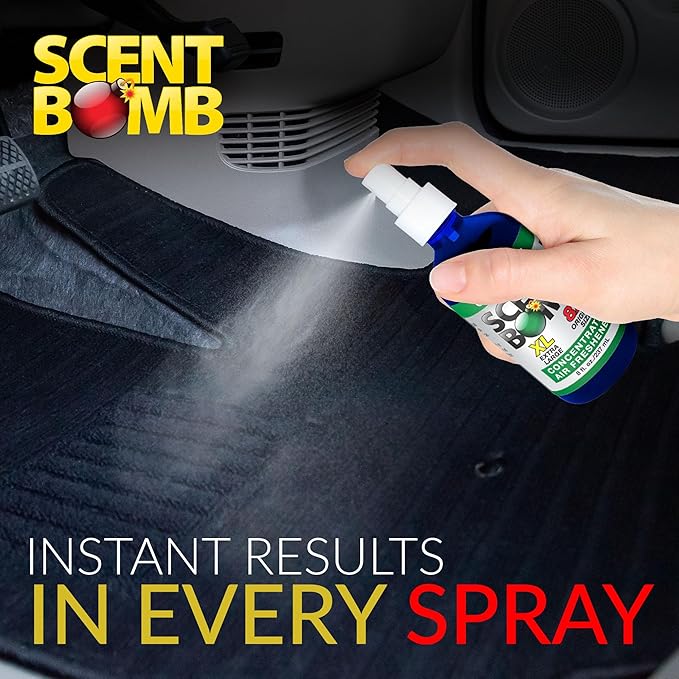 Scent Bomb Air Freshener Spray, Long-Lasting Odor Eliminator for Home & Car, Effective Deodorizer for Kitchen, Bathroom, Fresh Room Spray & Smell Neutralizer, Green Bomb Scent