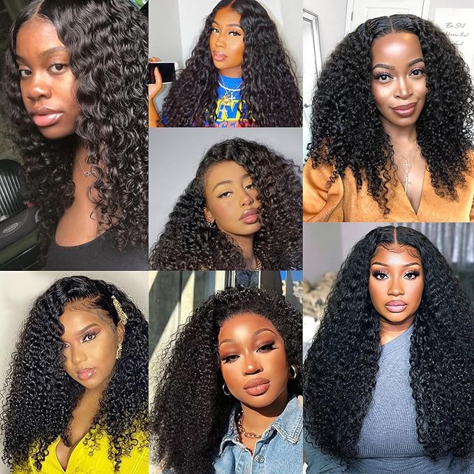 Curly Clip in Hair Extensions for Black Women Brazilian Virgin Human Hair Clip in Extensions Kinky Curly Clip ins Human Hair 8Pcs 120g 26inch Natural Black