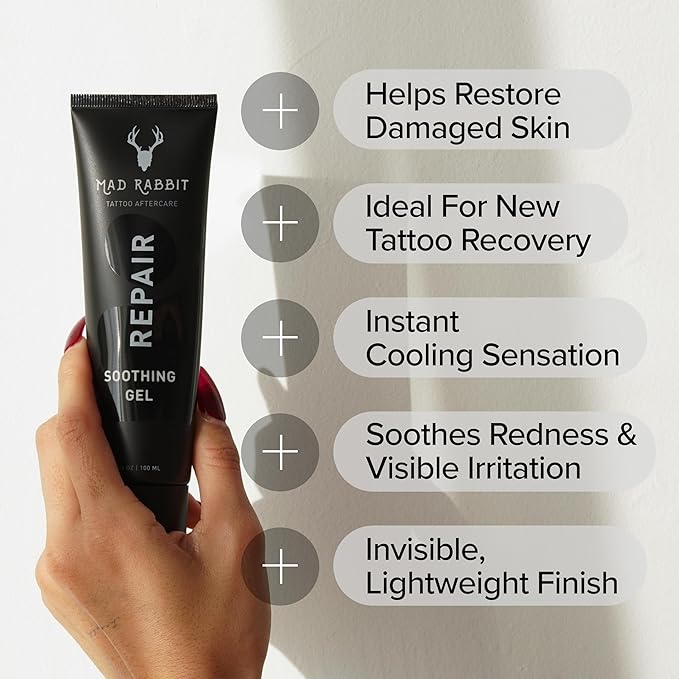 Tattoo Aftercare Soothing Gel & Moisturizer + Balm & Cream Bundle