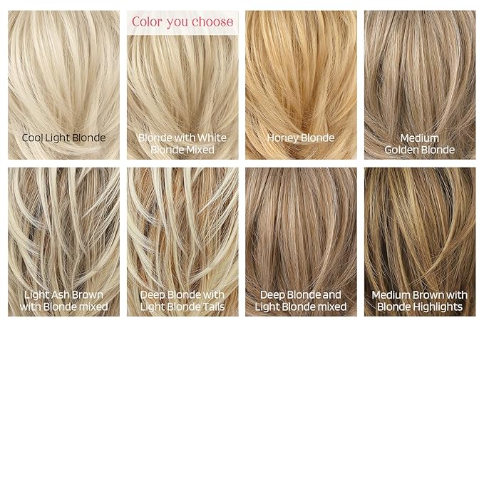 HOOJIH Ponytail Extension, Claw Clip in Straight Hair Bun Messy Bun 9 Inch Short Ponytail Extension with Bendable Metal Wire Hair Pieces for Women Fake Hair Bun - Blonde with White Highlights