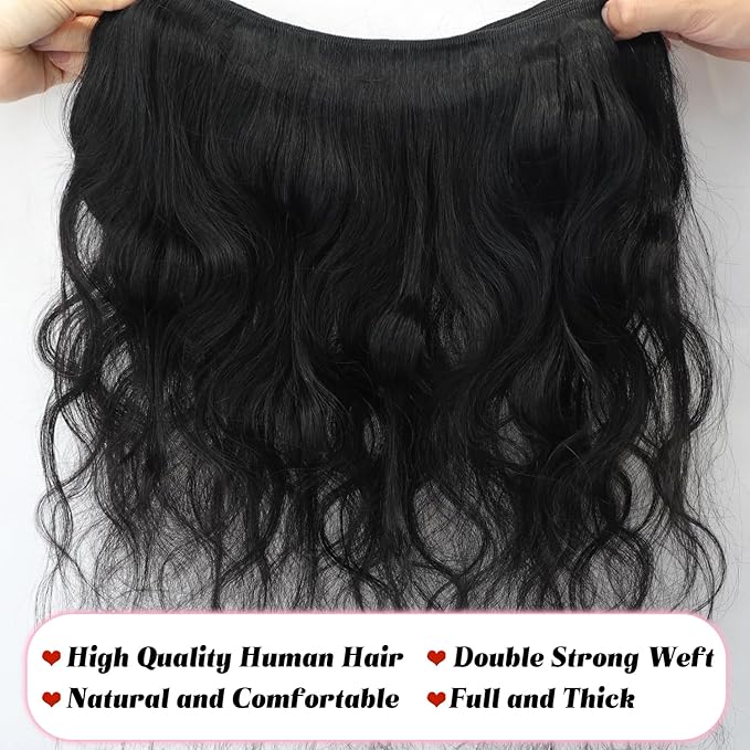 12A 26 Inch Body Wave Bundles Human Hair 100% Unprocessed Brazilian Virgin Quick Weave for Black Women Wavy Human Hair Bundles