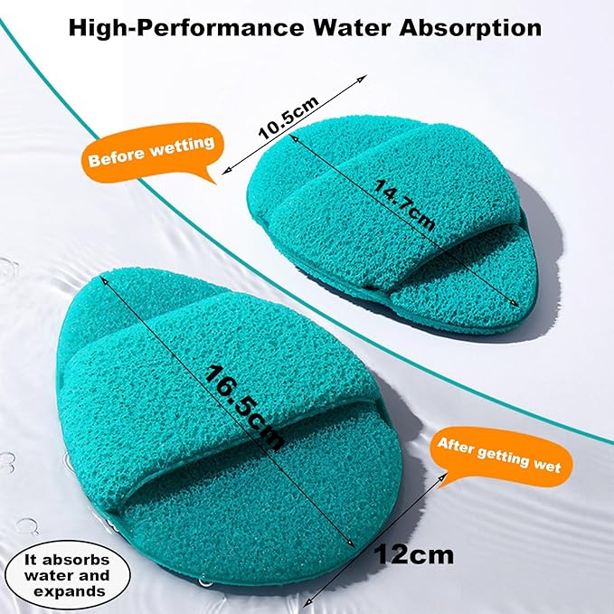 6Pcs Large Facial Sponges Set, Cleansing Puff, – 6.5x5 in Soft Face Sponge, Reusable Makeup Remover Exfoliating Pads,Daily Deep Cleansing with Drain Clip (6PCS)
