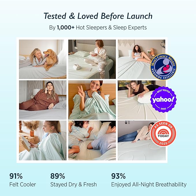 Breescape Cooling Comforter Queen Size - BlendTek™ Q-Max>0.46 Tech, Breathable Blanket for Hot Sleepers & Night Sweats Relief, Premium Lightweight Summer Bedding, 96x96 Inches, Misty Gray