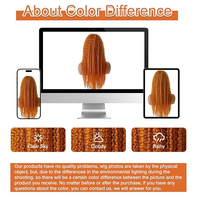 Ginger Wig Human Hair 13x4 deep wave Ginger Orange Lace Front Wigs Human Hair HD Transparent Lace Frontal 350 Colored Human Wig Pre Plucked 180% Density 22inch