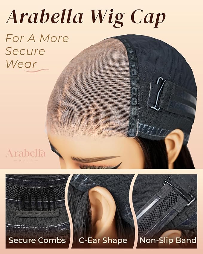 Arabella Hair 6x5 Glueless Wig Human Hair - 230% Density Ready to Wear Invisible Part Wig for Women, Wear and Go Straight Wig Natural Scalp Look, Breathable Full Wig with Adjustable Straps 16inch
