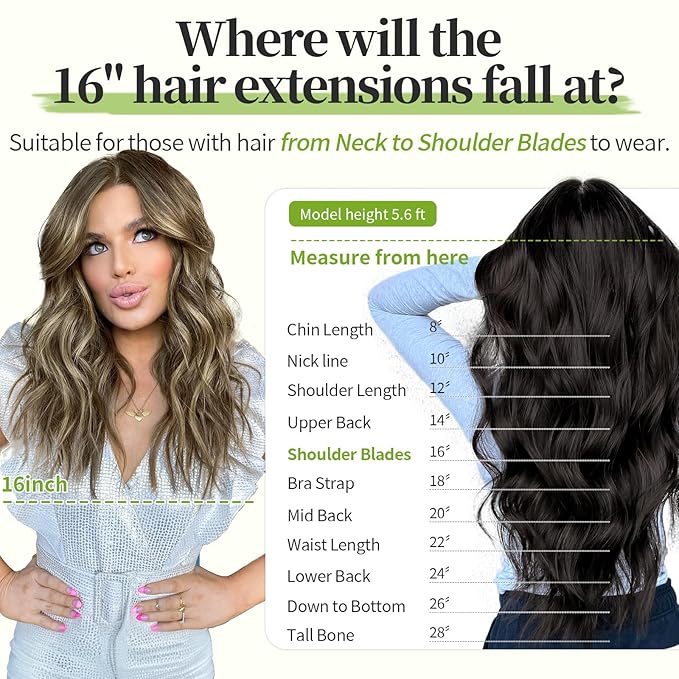 KooKaStyle Invisible Wire Hair Extensions with Transparent Headband Adjustable Size 4 Secure Clips Long Wavy Secret Wire Hairpiece 16 Inch 18H24#Medium Brown Ash Blonde for Women