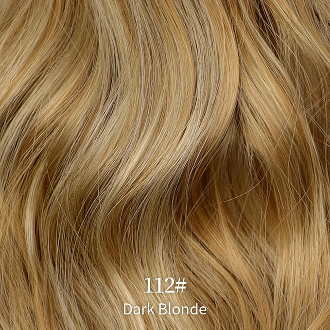 KooKaStyle Invisible Wire Hair Extensions with Transparent Headband Adjustable Size 4 Secure Clips Long Wavy Secret Wire Hairpiece 20 Inch Honey Blonde for Women