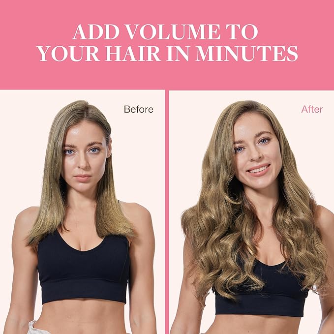 GOO GOO Clip in Hair Extensions Real Human Hair, Remy Human Hair Extensions Clip ins for Women, Natural Human Hair, 18inch 130g 7Pcs, 7 Bronde