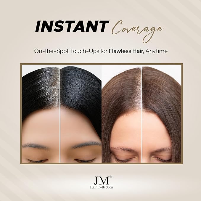 Root Cover Up – Black Temporary Hair Color Powder for Gray Root Concealing & Touch-Up – Water-Resistant, Easy-Blend Compact for All Hair Types