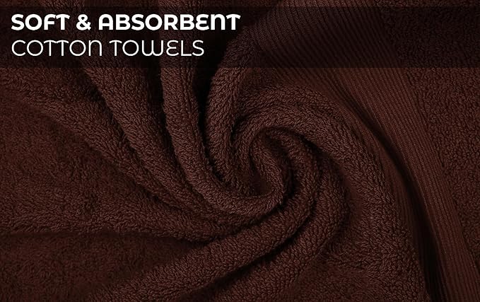 Softolle Luxury Bath Towels Set of 4 (27” x 54”) | Towels for Bathroom | Super Soft | Highly Absorbent Towels for Home, Spa, Gym (Brown)