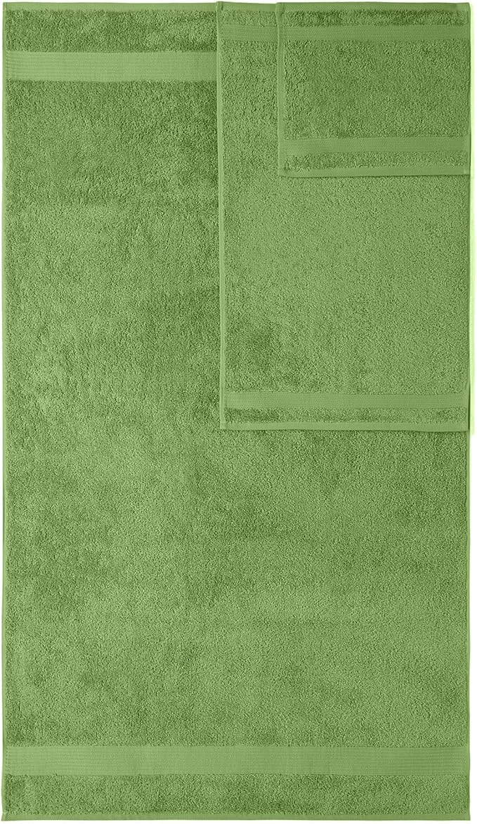 Classic Turkish Towels CTT - Premium Washcloths 12 Pack Set, 100% Turkish Cotton, Highly Absorbent & Quick Dry, Face Towels Wash Cloths for Hotel, Spa & Gym | 12"x12" (Green)
