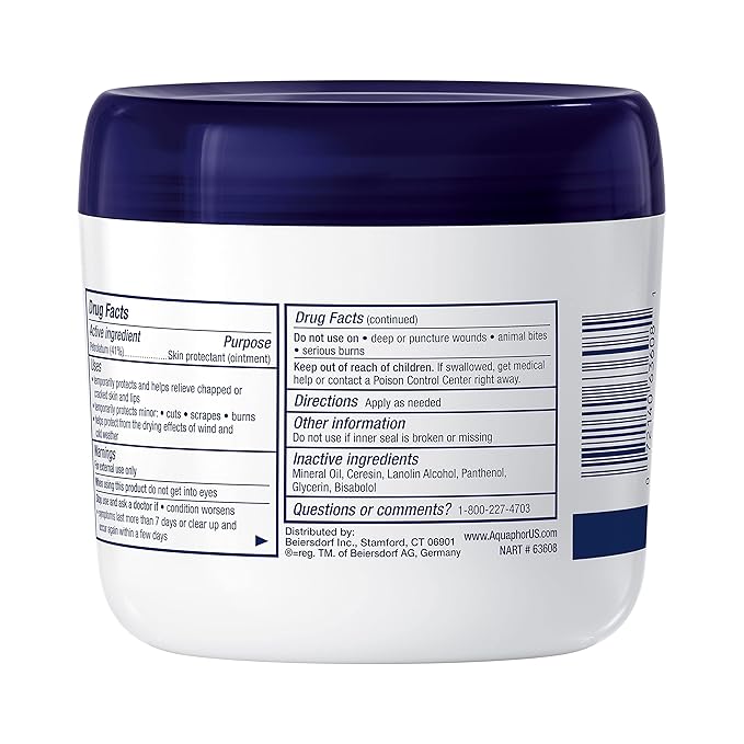 Aquaphor Healing Ointment, Advanced Therapy Skin Protectant, Multi-Purpose Healing Ointment and Body Moisturizer, Holiday Gifts for Self Care, 14 Oz Jar