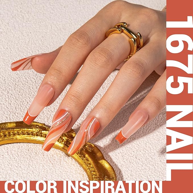 MelodySusie Thick Grapefruit Orange Gel Nail Polish,0.5fl oz Nails Soak Off UV LED Dark Orange Gel Polish Gift for Women Nail Art Manicure Salon DIY Nail Design Decoration at Home-A1504