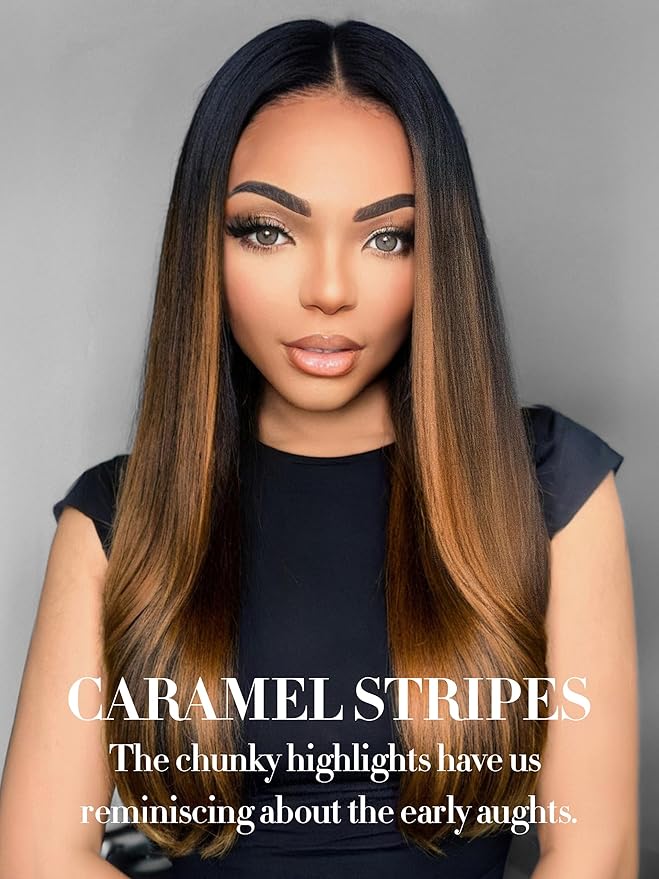 LUVME Seamless Clip in Hair Extensions, 20 Inch 135g 7pcs #4/27 Hair Extensions Clip in Human Hair Invisible PU Skin Weft Natural Remy Human Hair