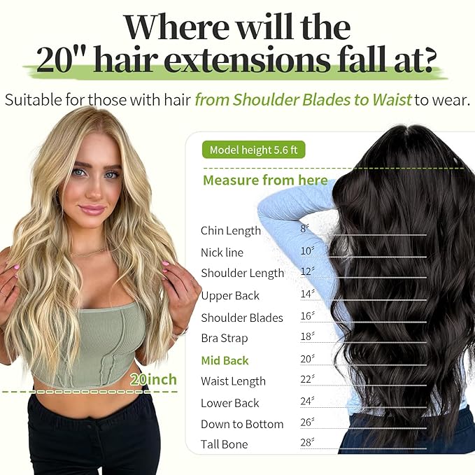 KooKaStyle Invisible Wire Hair Extensions with Transparent Headband Adjustable Size 4 Secure Clips Long Wavy Secret Wire Hairpiece 20 Inch Honey Blonde for Women